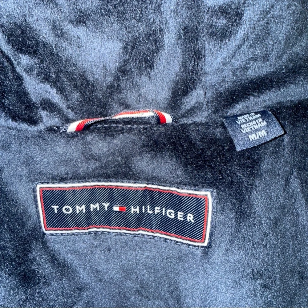 Tommy Hilfiger Jacket Women’s Medium Navy Blue‎ Fleece Lined Soft Shell Hooded